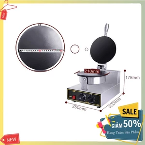 Máy làm bánh quế cuộn công nghiệp 1300W chất liệu inox không gỉ, vệ sinh dễ dàng