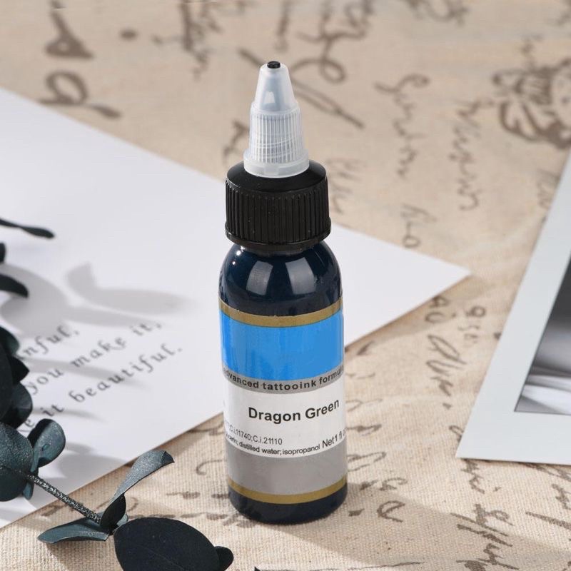 Mực tập xăm intenze true black và bright red 30ml - lavashop