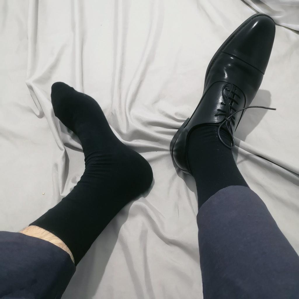 Tất Cổ Cao Vớ Trơn Nam Màu Đen Trắng Phong Cách Basic, Tất Công Sở Đi Giày Tây Cotton Cao Cấp - Horizon