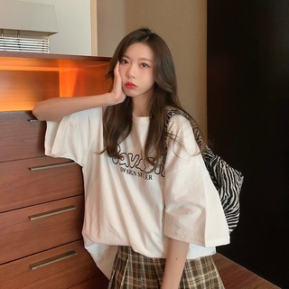 [Bán sỉ] Áo phông cotton khô 3158 - Áo thun dáng rộng tay lỡ in hình Oavish