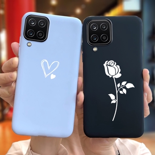 Ốp Điện Thoại Nhựa Mềm Hình Trái Tim Dễ Thương Cho Samsung Galaxy A12 Sm-A125F