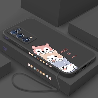 Ốp Điện Thoại Silicon Họa Tiết Hoạt Hình Kèm Dây Đeo Cho oppo reno 4 reno 5 reno 6 reno2 f reno 3