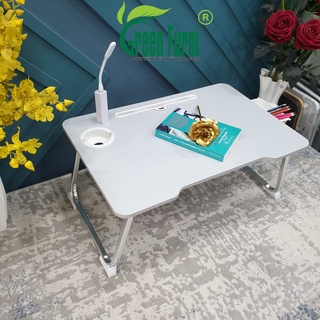 Bàn học gấp gọn, bàn làm việc tại nhà thông minh Green Furni chân thép xếp gọn có ngăn kéo cốc để ly hiện đại TXK