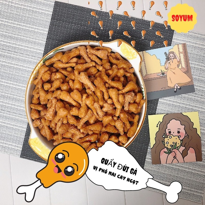 1KG BÁNH ĐÙI GÀ CAY MẶN | BigBuy360 - bigbuy360.vn