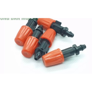 10 Đầu Béc phun sương 1 hướng màu cam gắn đuôi 6mm, phun sương mịn, Tưới lan, cây cảnh
