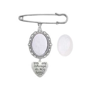 YXA Cưới Boutonniere Ảnh Charm Pin Trâm Khung Cho Mẹ Chú Dâu