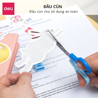 [LIFEMC02BPABAU -10% đơn 250K] Kéo học sinh 121mm Deli - Hồng/Xanh - 1 chiếc - E6021