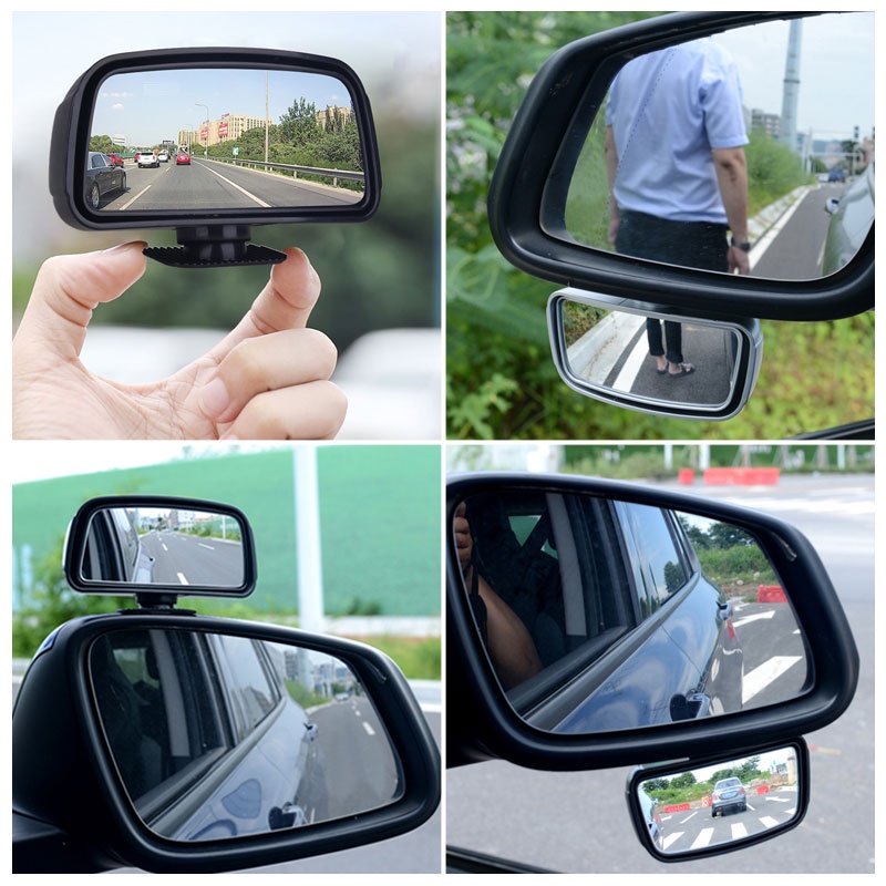 SEAMETAL Gương Chiếu Hậu Góc Rộng Xoay 360 Độ Tùy Chỉnh Tiện Dụng Cho Xe Hơi