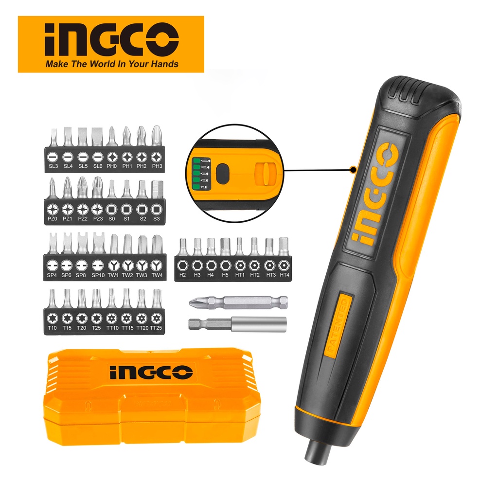 INGCO Máy siết vít dùng dùng pin Lithum 4V CSDLI0403