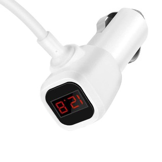 Tẩu sạc ô tô / Cốc sạc xe hơi Hoco Z13 tích hợp 5 cổng sạc - có màn hình LCD (Trắng) - Phụ Kiện Nhất Tín