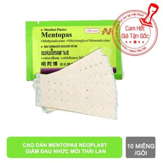 Miếng dán đau nhức Mentopas 10 miếng/gói | Shopee Việt Nam