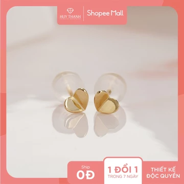Bông Tai Nữ Vàng Tây BTAM44 Huy Thanh Jewelry Được Thiết Kế Đơn Giản Theo Phong Cách Hàn Quốc