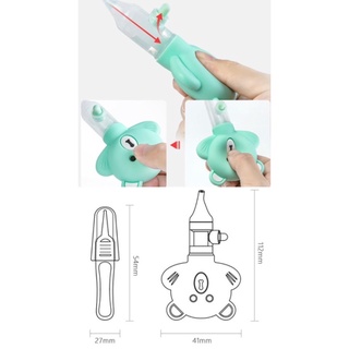 Máy hút mũi cho bé Ehome đầu silicone - dụng cụ làm sạch mũi cho trẻ sơ sinh, an toàn, hình gấu xinh