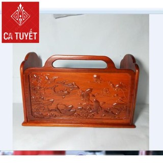 GIÁ ĐỰNG BÚT,Đựng Đồ ĐA NĂNG GỖ HƯƠNG - LOẠI TO CHẠM TỨ DIỆN ( ẢNH THẬT)