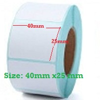 Decal nhiệt 40x25 Tem mã vạch 40*25 Tem Dành Cho In Barcode Tem trà sữa giấy in nhiệt giấy nhiệt dán được [ 25 MÉT ]