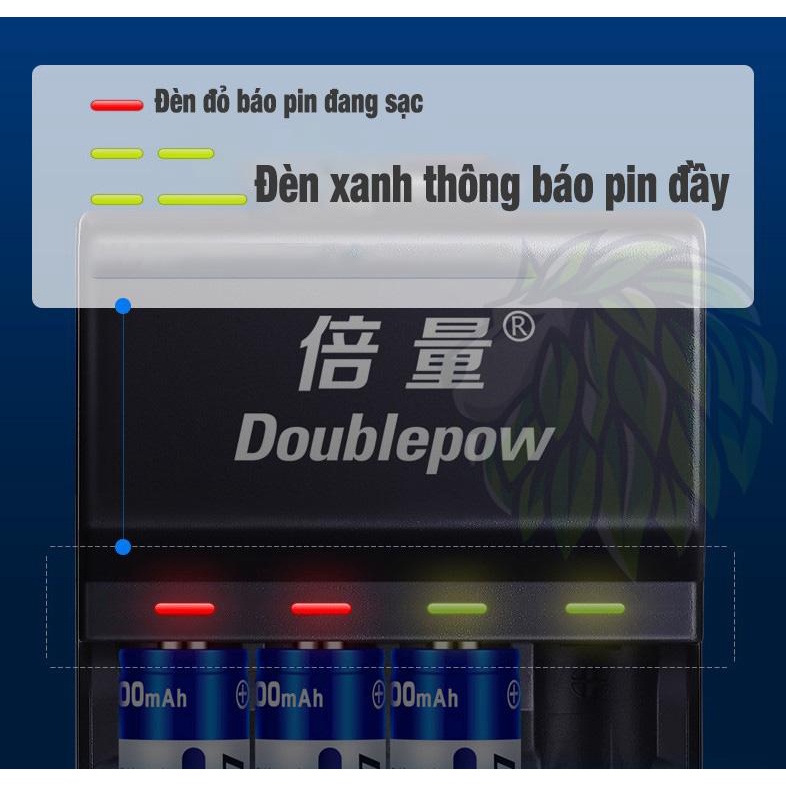 Sạc Pin AA AAA Doublepow UK83 Tự Ngắt cho những đồ dùng sử dụng pin như ...