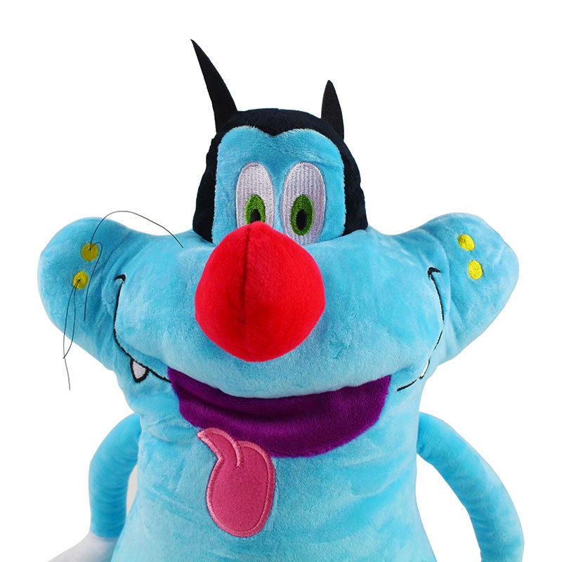 PS1 37CM Oggy et les cafards Hoạt Hình Đồ Chơi Nhồi Bông Mặt Dây Chuyền anime Đồ Chơi Mềm Dễ Thương Oggy Sang Trọng Búp Bê Trang Trí Nhà Cửa Sinh Nhật