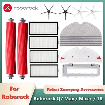 Roborock Q7 Max T8 Bộ Chổi Bên + Tấm Lọc + Tấm Lọc Hepa + Chổi Chính Thay Thế Dành Cho Rô Bốt Hút Bụi