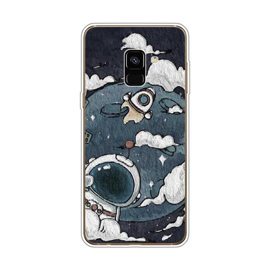 Ốp Điện Thoại TPU Dẻo In Họa Tiết Độc Đáo Thời Trang Cho Samsung Galaxy A8 plus 2018 A6 2018 plus