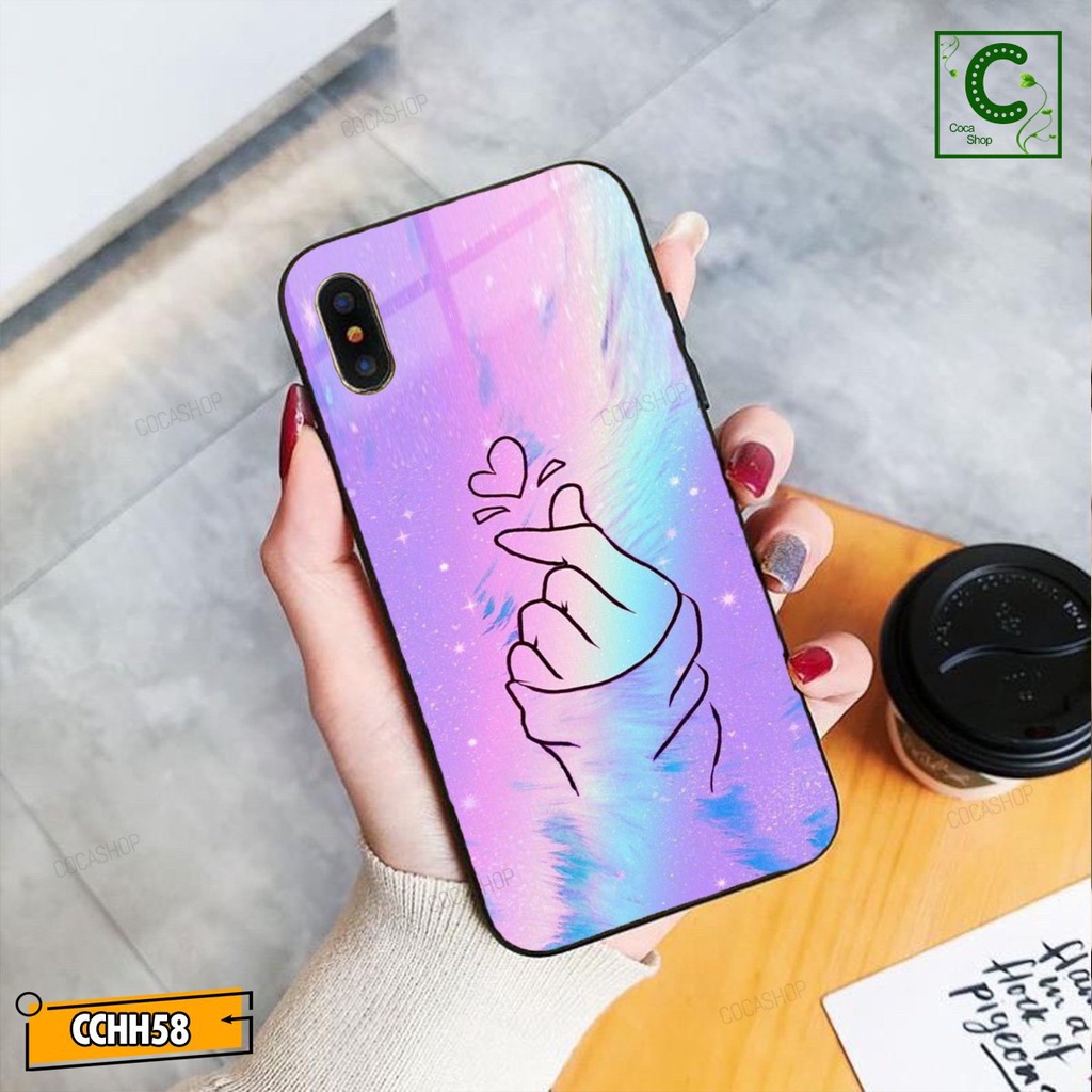 Ốp lưng iphone mặt kính cực đẹp, siêu bền  - Trái tim mộng mơ - 6/6plus/6s/6splus/7/7plus/8/8plus/x/.....