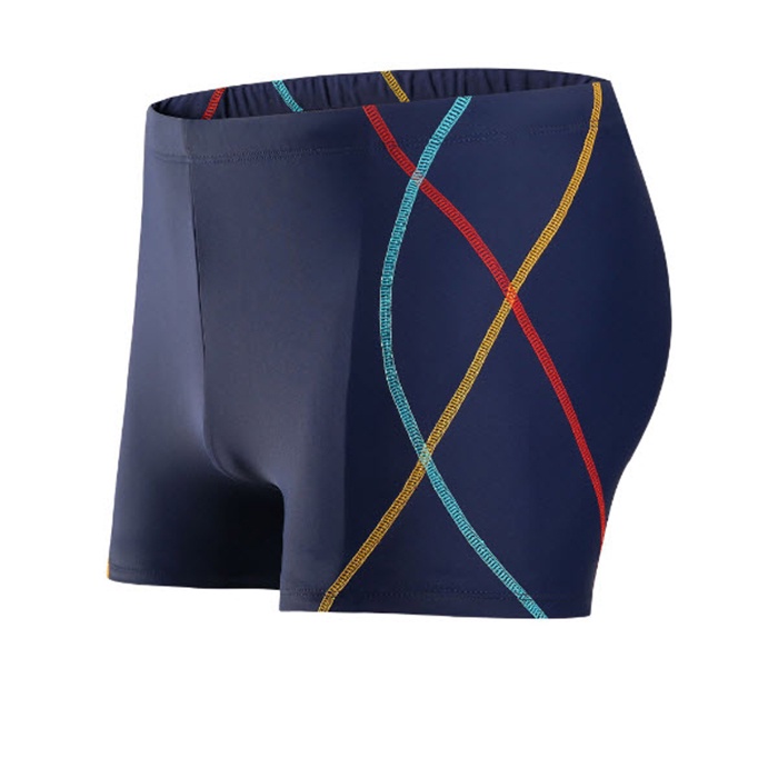 Mô tả Quần Bơi Nam Tặng Kèm Nón Bơi Silicone Quần Bơi Thiết Kế Sọc Chất Liệu Polyester Spandex Cleacco QBS Boro Sport - 2
