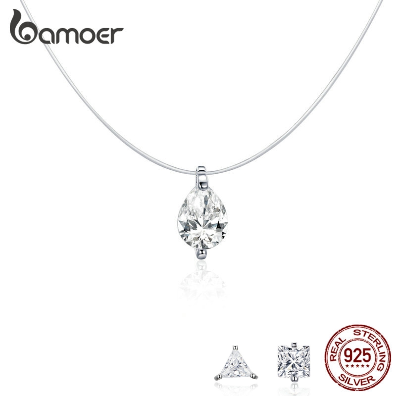 Vòng cổ mặt dây chuyền bạc Bamoer 925 Shining Life SCN332