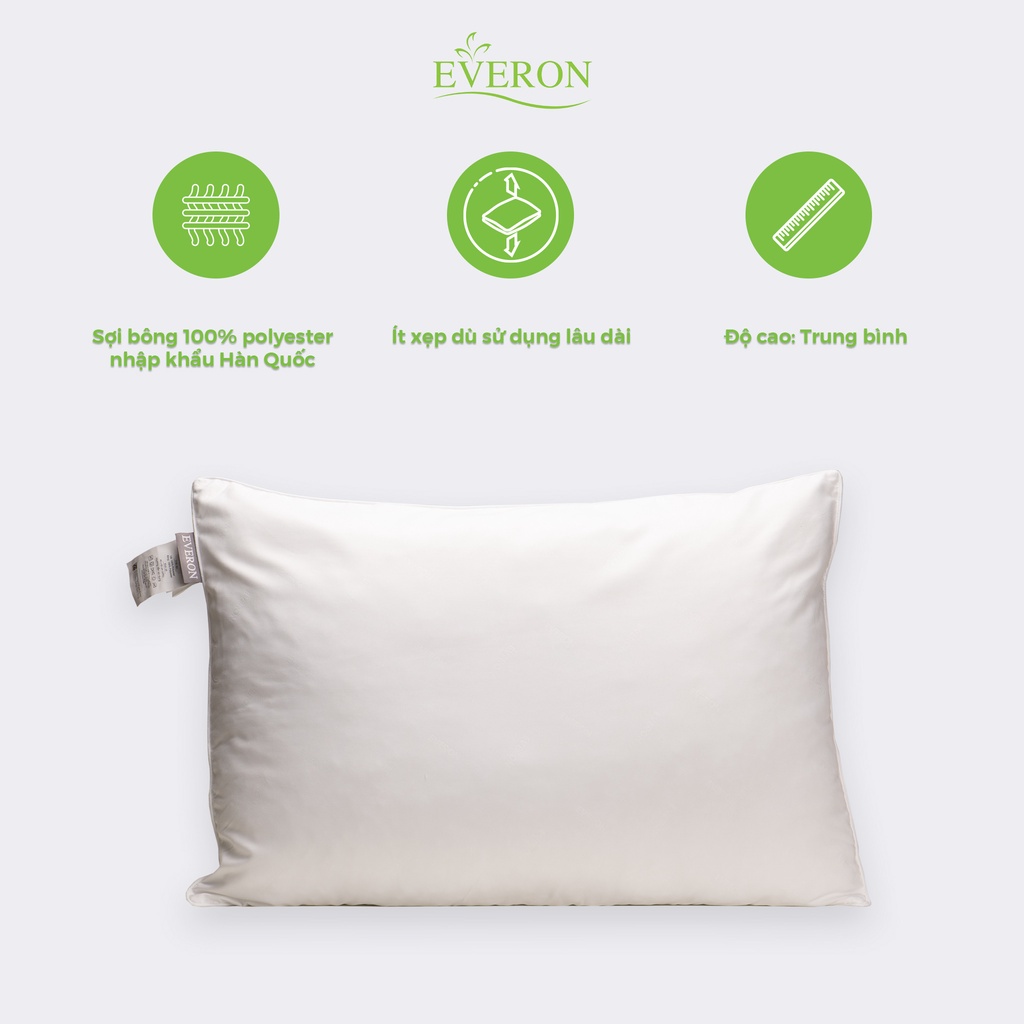 Mô tả Ruột gối nằm Original low Everon 45x65cm Độ cao 14cm, Độ mềm trung bình(ERG4565OL) - 1