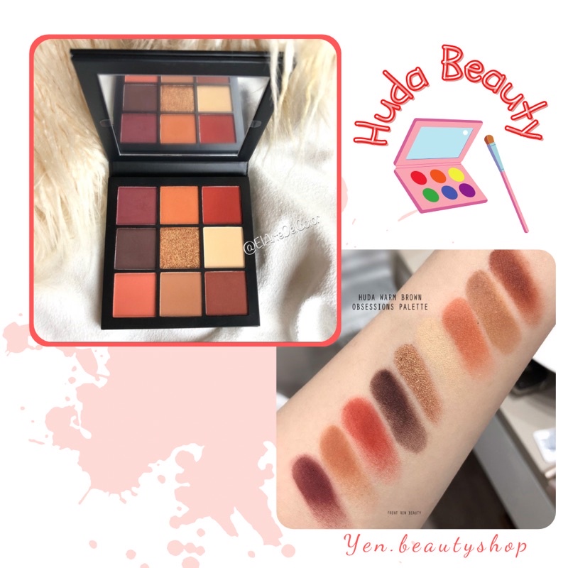 [HÀNG SẴN] BẢNG MẮT HUDA BEAUTY WARM BROWN OBSESSIONS EYESHADOW PALETTE