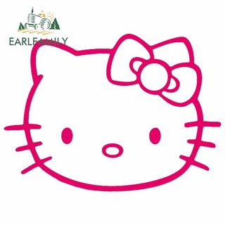 EARLFAMILY 13Cm x 13Cm Cho Hello Kitty Đầu Xe Ô Tô Miếng Dán Chất Liệu Vinyl Decal Chống Thấm Nước