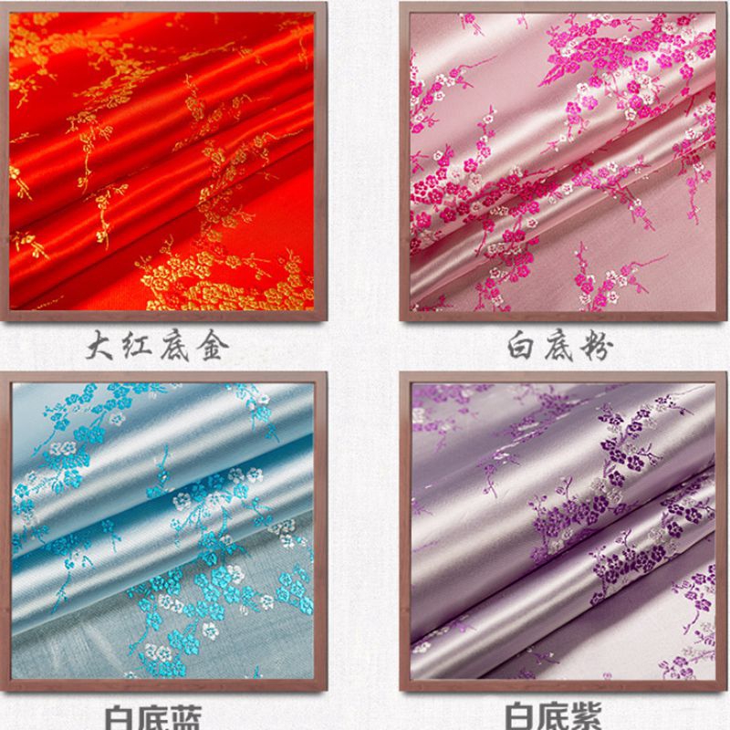 Vải Vintage Phong Cách Trung Hoa Thổ Cẩm Satin Vải Jacquard Cho May Kimono Sườn Xám Và Túi Bán Chạy Mỗi YardTJ0243