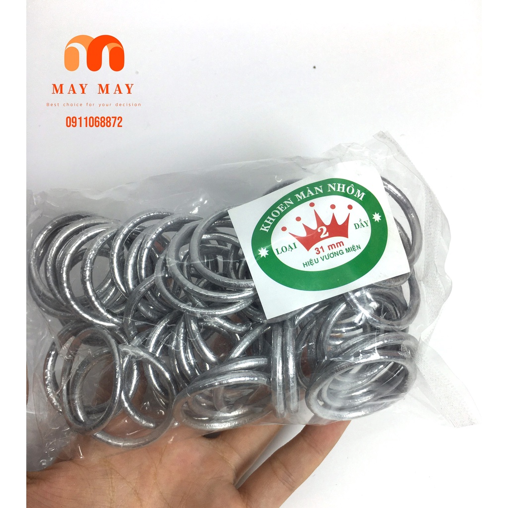 Khoen màn nhôm, khoen dùng để treo màn, rèm cửa (1 bịch 50 cái ...