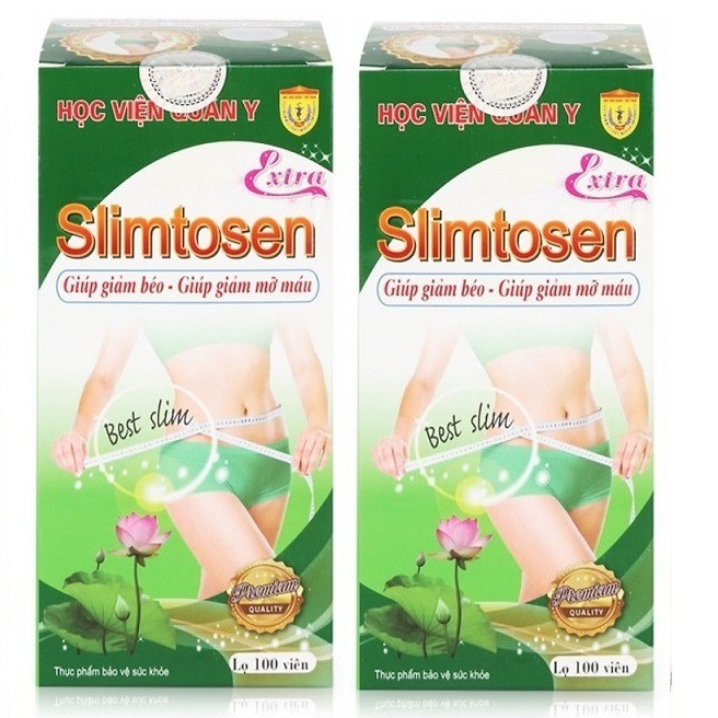 Ảnh Bộ 2 Hộp Giảm Cân An Toàn Từ Lá Sen Slimtosen Extra Học Viện Quân Y Việt Nam (100 Viên/ Hộp)- Hàng chính hãng 1