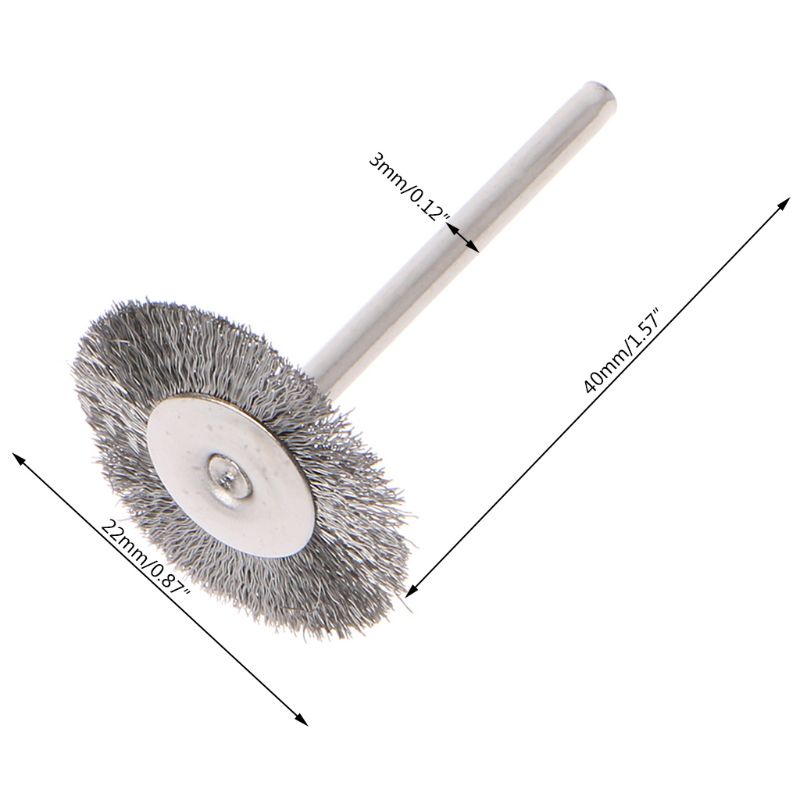 10pcs 22mm Platinum Blade Stainless Steel Wire Wheel Brush  Rotary Tool fo