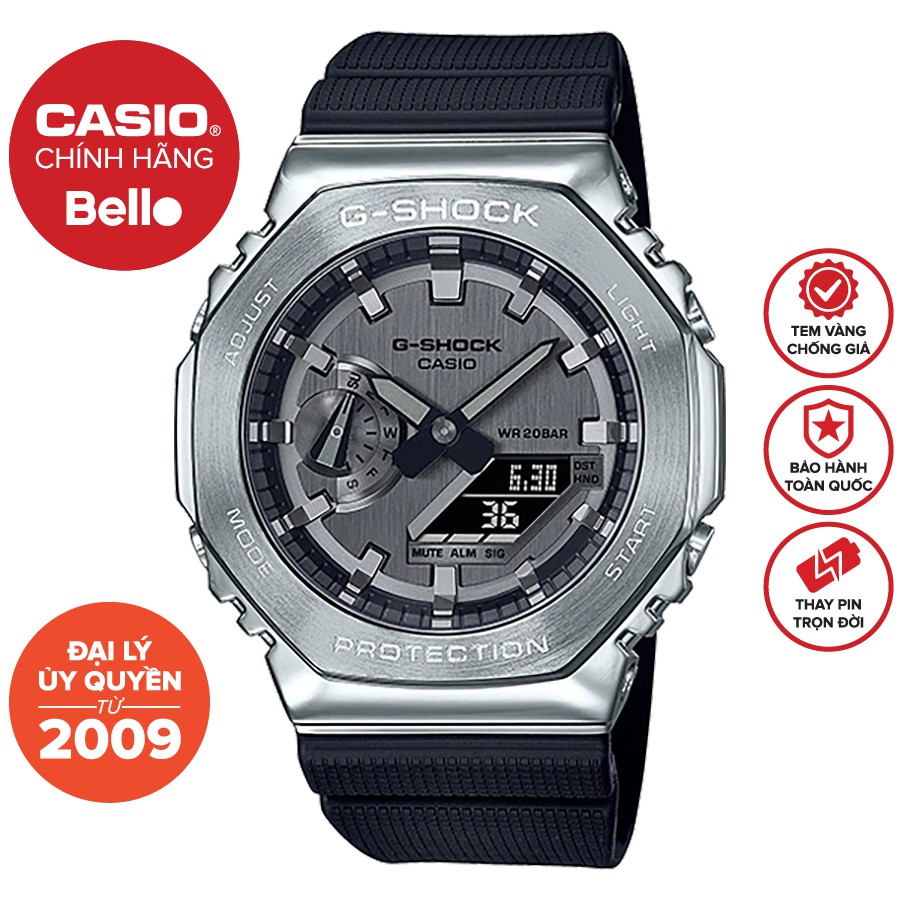 Đồng hồ Dây nhựa Nam Casio G-Shock GM-2100-1ADR chính hãng bảo hành 5 năm Pin trọn đời