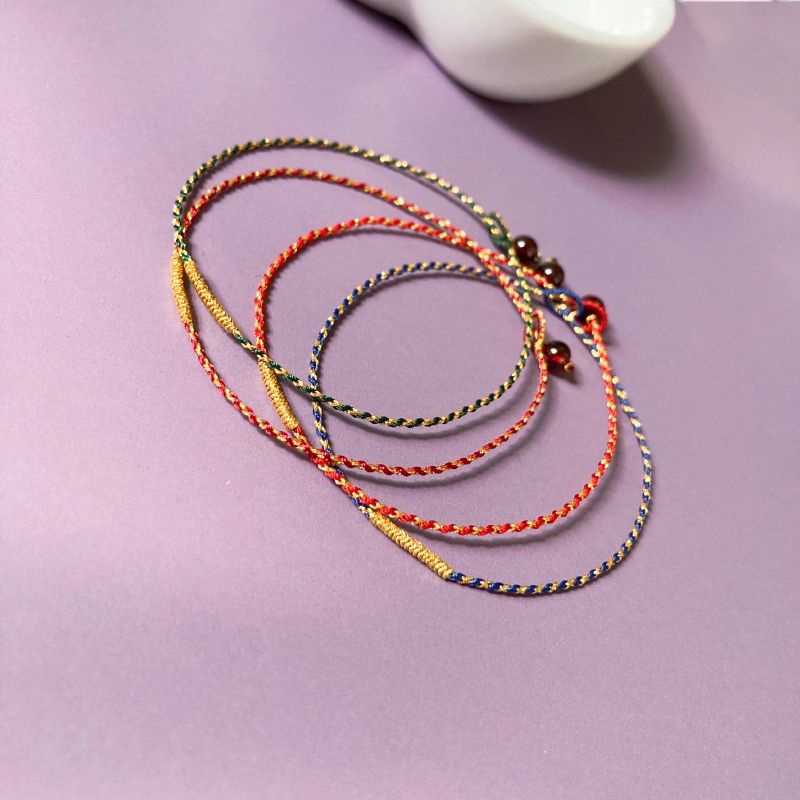 Vòng tay sợi mảnh đan tuyệt đẹp ( Ghi chú size cổ tay )