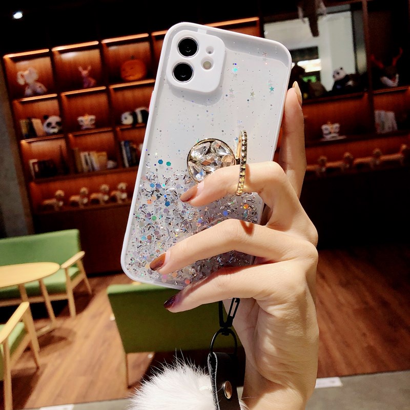 Ốp Điện Thoại Kim Tuyến Có Dây Đeo Cho Xiaomi Redmi Note 11 Pro Note 10 Pro 11S 10S Note 9 Pro Max Note 8 Pro