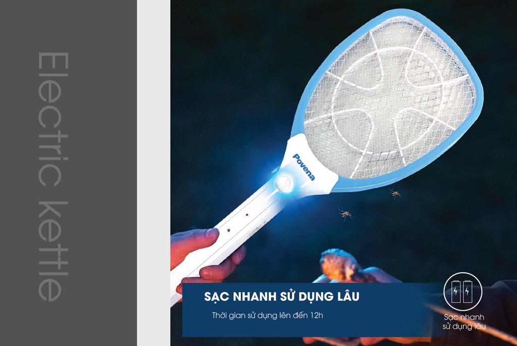 Mô tả Vợt Muỗi POVENA Màu Xanh PVN-MQ22 - 3
