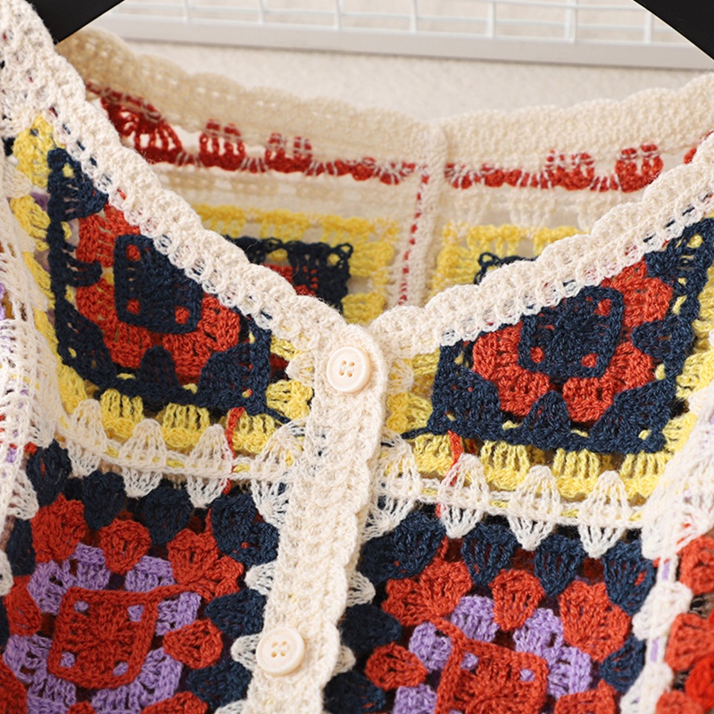 DASBSUG Cardigan Len Móc Đan Nhiều Màu Sắc Cho Nữ, Phù Hợp Đi Biển Ngày Lễ