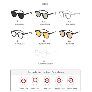 Hàn Quốc Unisex Mi Ding hộp nhỏ Kính râm dành cho nữ Kính râm nam Khung kính mắt