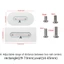 MARGREDY 2 Miếng Dán Đai Ốc Không Khoan Lắp Đặt Lưu Trữ Móc Treo Vít Nhà Bếp Giá Đỡ Phụ Kiện Hình Treo Móng Tay Hộ Gia Đình Traceless Móc