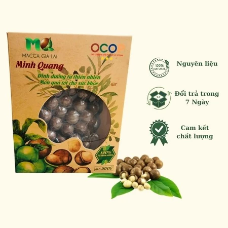 Hạt macca sấy nứt vỏ cao cấp Minh Quang 0,5kg