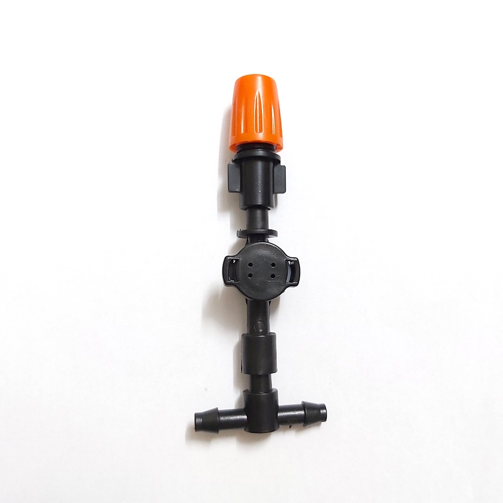 50 bộ béc tưới phun sương làm mát, tưới vườn 1 hướng cam kèm tê nối ống 6mm (tùy chọn van chống rỉ)