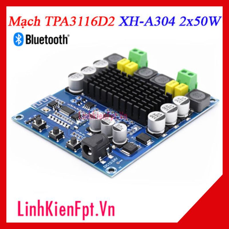 Mạch khuếch đại tpa3116d2 2x50w xh-304 bluetooth 5.0 | Shopee Việt Nam