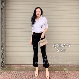 Hàng qc-quần đen óng loe ✅✅✅ chất jean thun