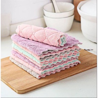 Set 10 khăn lau bếp đa năng 2 mặt dày dặn - siêu thấm hút, mềm mịn, tiện lợi