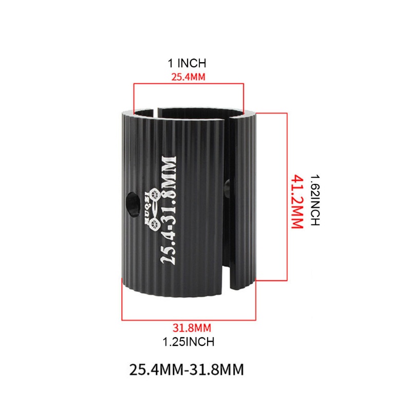 Set 2 Đệm Ghi Đông Xe Đạp 25.4-31.8mm Chất Liệu Hợp Kim Nhôm