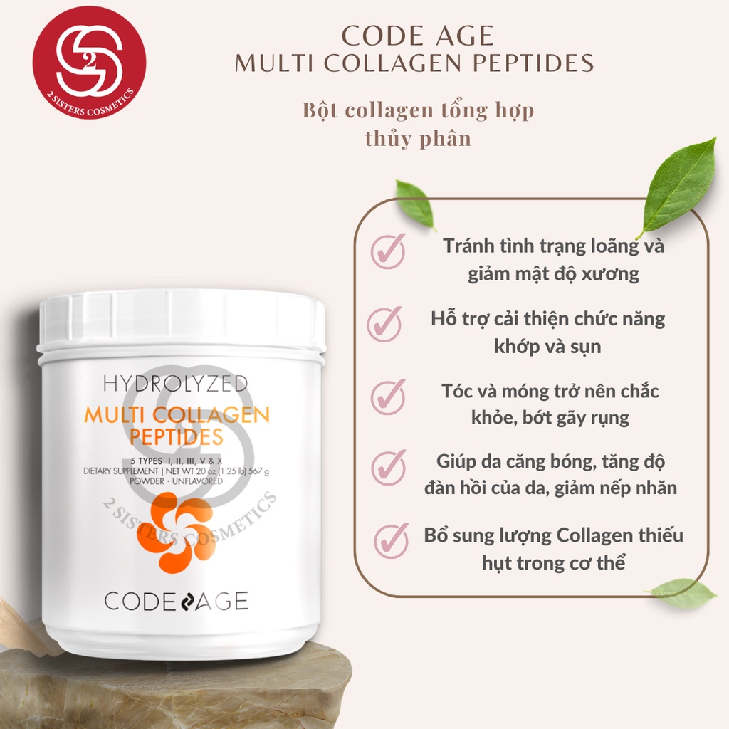 CODE AGE HYDROLYZED MULTI COLLAGEN PEPTIDE GIÚP TRẺ HÓA DA 567G (HÀNG ...