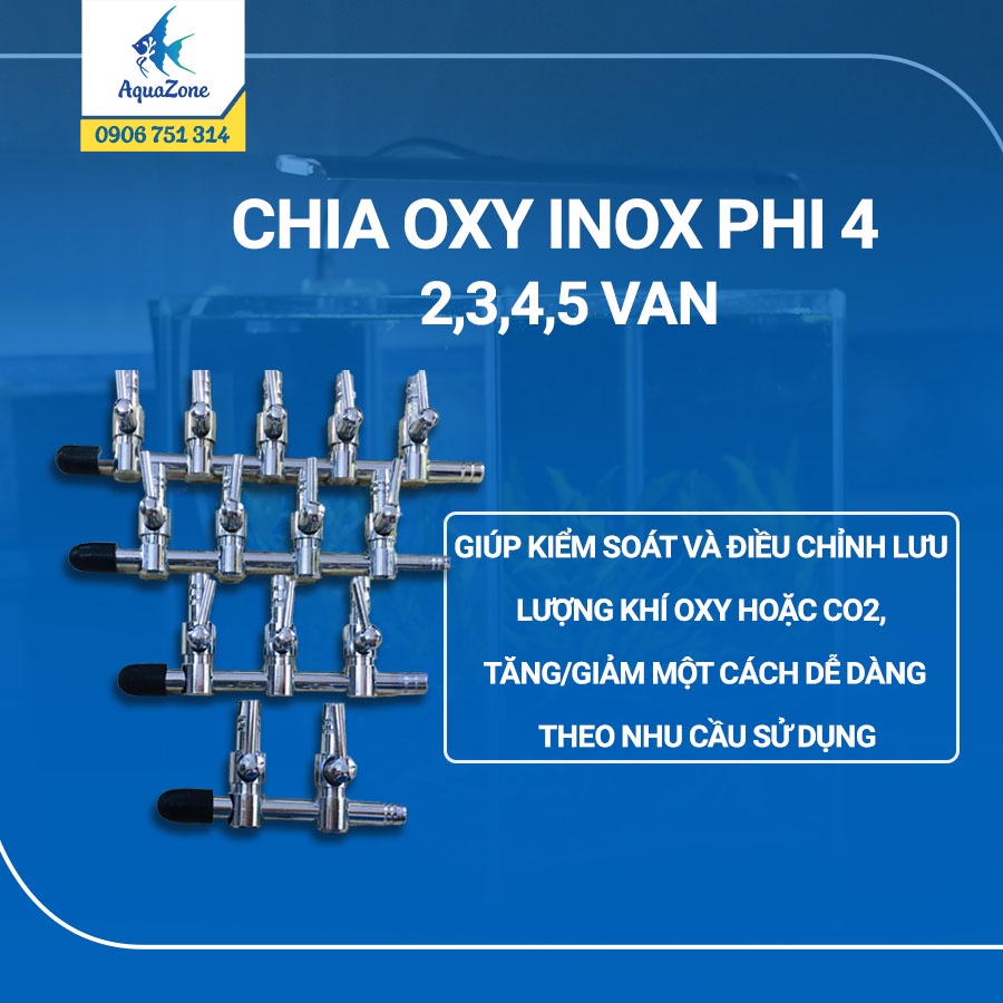 Van khóa Inox cao cấp chia khí Oxy dùng cho ống dây Phi 4 | Shopee Việt Nam