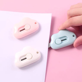 COMBO 2 Dao rọc cắt giấy mini hình đám mây cute làm móc khóa nhiều màu sắc dễ thương 88282