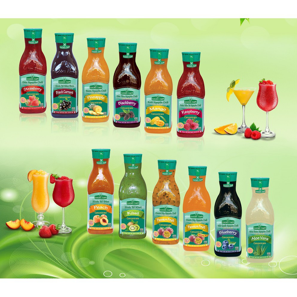 Mứt sinh tố Golden Farm các vị 1L